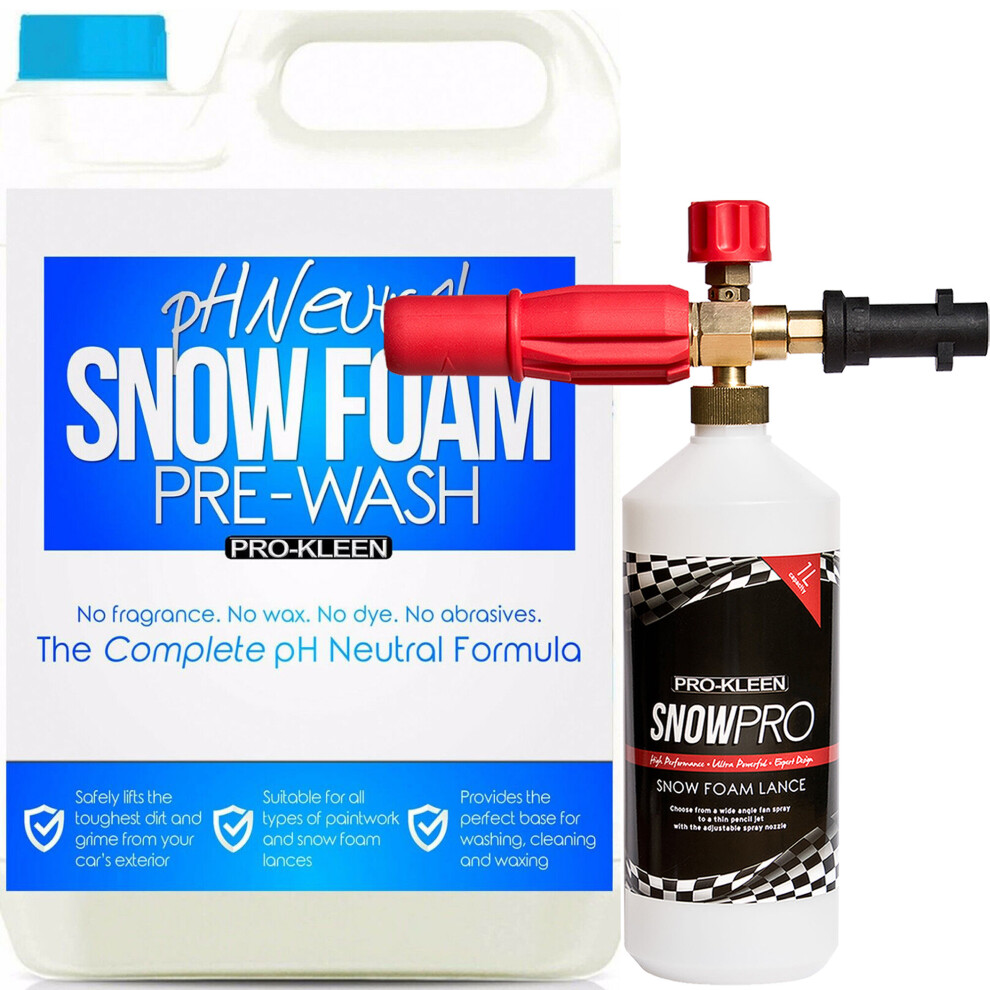 Pro-Kleen Ph Neutral Snow Foam 5L & Karcher K-Series Snow Foam Lance