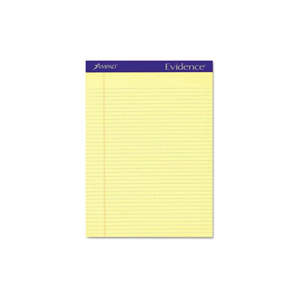 Photos - Notebook Ampad 20-222 Evidence Perf Top- Narrow/Red Margin Rule- Ltr- Canary- 50-Sheet Pads- Dozen