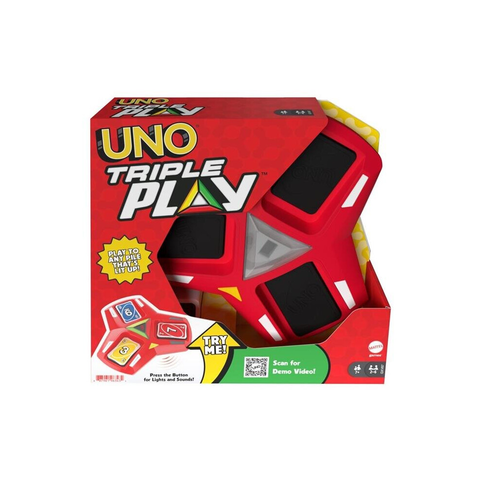 Mattel MTTGXV87 UNO Triple Play Card Game