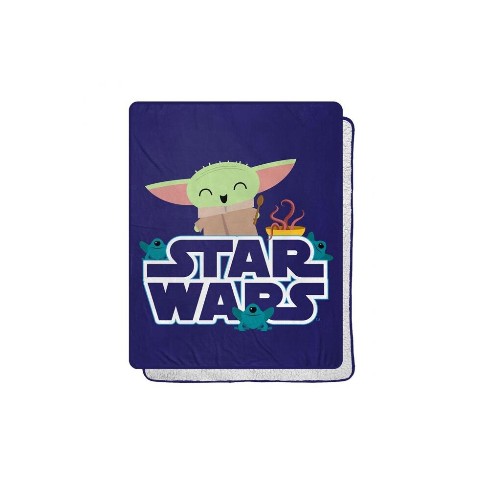 Star Wars 826005 40 x 50 in. The Child Grogu Snack is the Way Silk Touch Throw