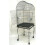 Dome Top Parrot Cage with Stand in Antique Silver 1