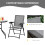 Outsunny Outsunny Patio Bistro Set Folding Chairs Garden Coffee Table Grey 5
