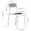 Ikea Adde Chair Tufted Seat Steel Legs Kitchen Office Study Black 12