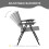Outsunny Outsunny Patio Bistro Set Folding Chairs Garden Coffee Table Grey 4