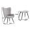 Spot On Dealz Modern Linen Grey Armchair sofa with footstool G-0508 4
