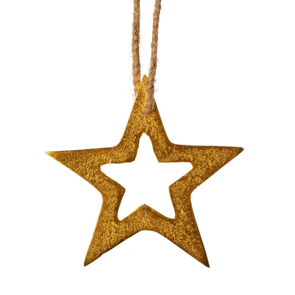 Golden Star Hanging Decoration Small