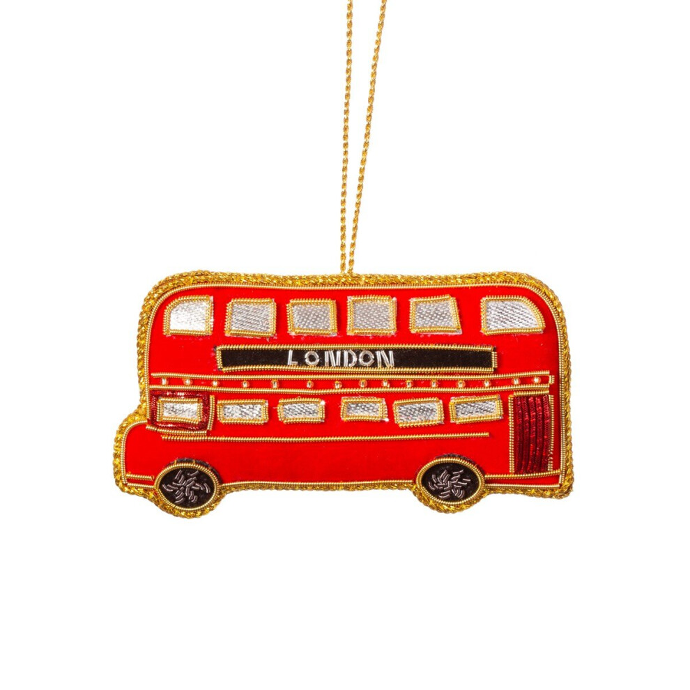 London Bus Zari Embroidery Decoration