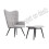 Spot On Dealz Modern Linen Grey Armchair sofa with footstool G-0508 9