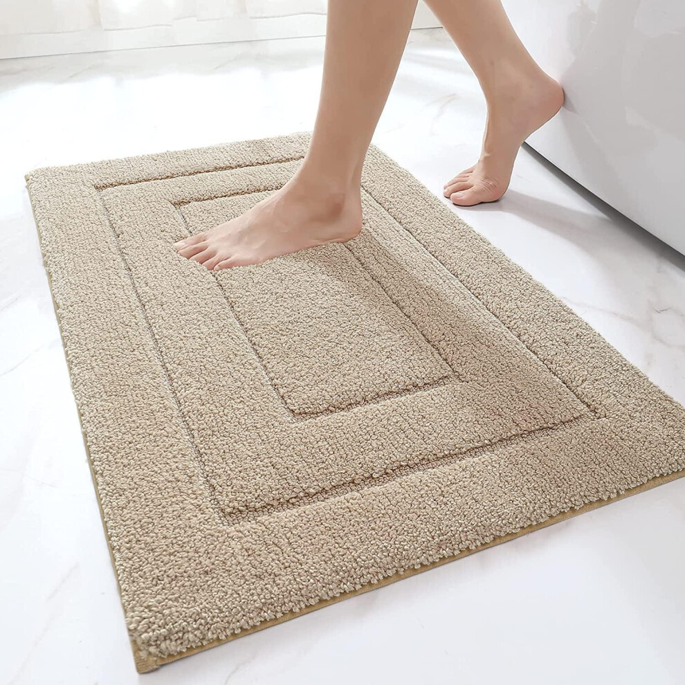 Bath Mat 40 x 60 cm,Non-Slip Bathroom Mat Machine-Washable,Ultra Soft and Water Absorbent Bath Rug