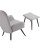 Spot On Dealz Modern Linen Grey Armchair sofa with footstool G-0508 10