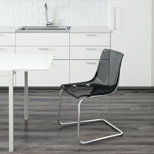Ikea TOBIAS Chair, grey/chrome-plated 1