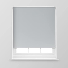 (Grey, 150cm x 170cm (59" x 66.9") (5FT)) A.Unique Home Premium Trimmable Thermal Blackout Roller Window Blind in a Variety of Colours and Sizes Ideal for any Room.