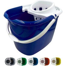 12L Mop Bucket Wringer Floor Mopping Industrial Cleaning Home Blue