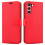 (Red) For Samsung Galaxy S22 Leather Wallet Case 1