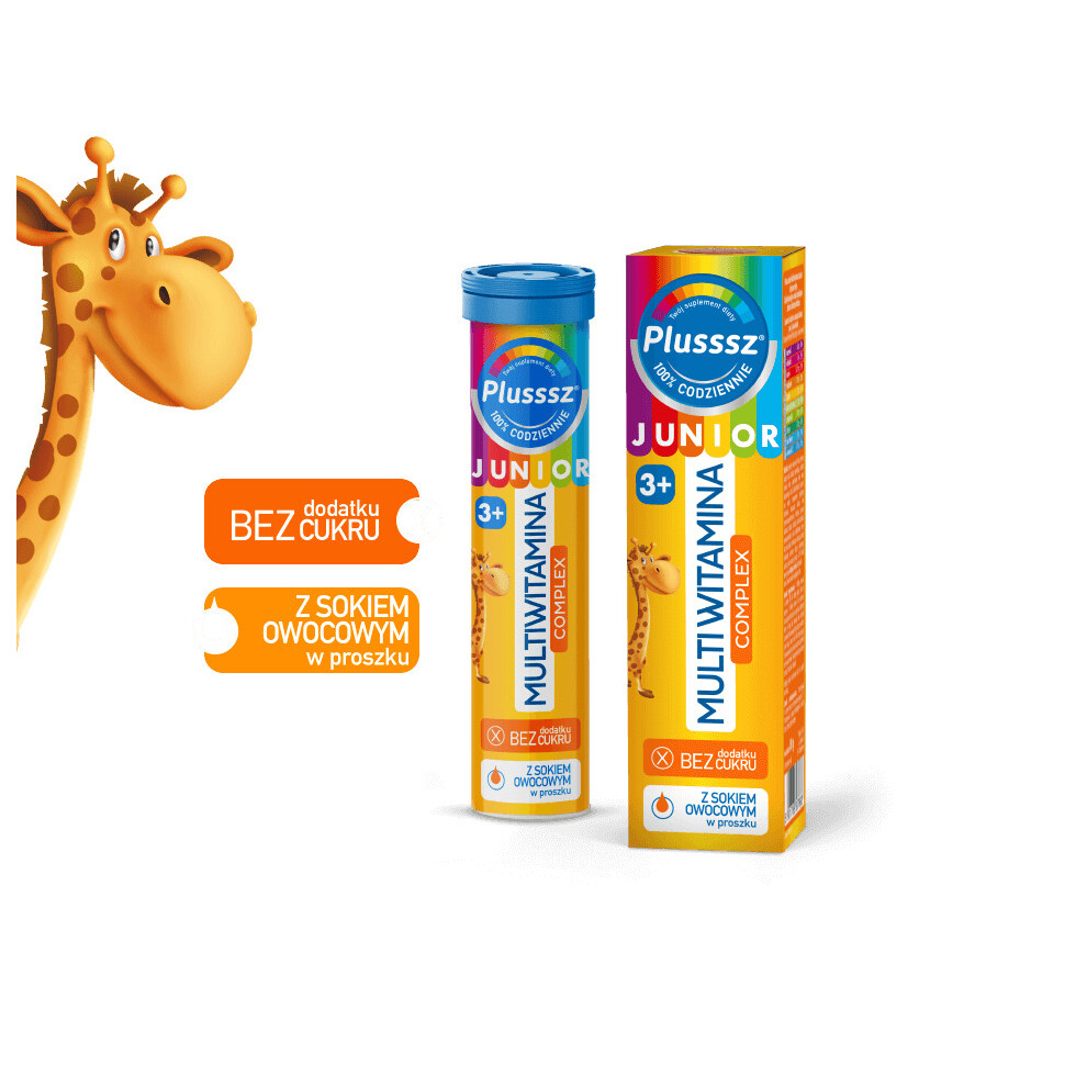 Polski Lek Plusssz Junior Multivitamin Complex Effervescent Tablets-20Tab. Mousse