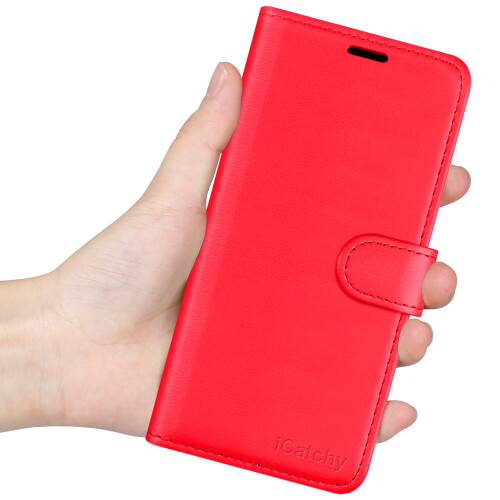 (Red) For Samsung Galaxy S22 Leather Wallet Case 2