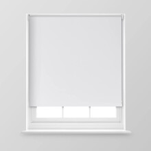 (White, 120cm x 170cm (47.2" x 66.9") (4FT)) A.Unique Home Premium Trimmable Thermal Blackout Roller Window Blind in a Variety of Colours and Sizes Ideal for any Room.