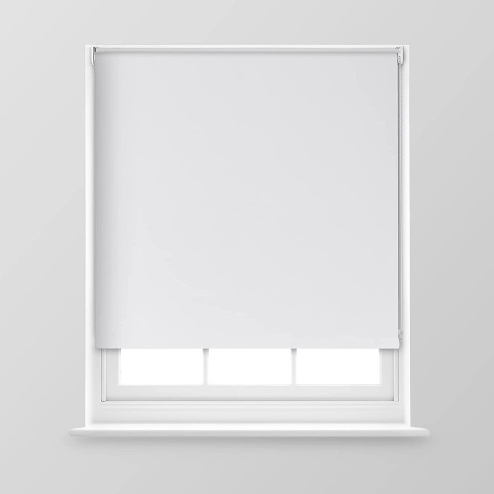 New A.unique Home (, 60Cm X 170Cm (23.6" X 66.9") (2Ft)) Premium Trimmable Thermal Blackout Roller Window Blind In A Variety Of Colours And Sizes Ide White Whi-60