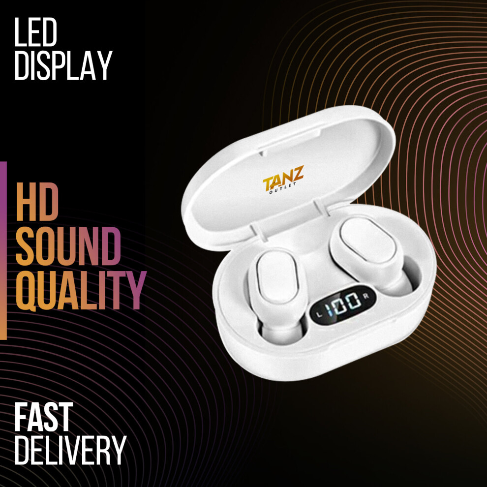 (White) Bluetooth Headphones Wireless Earphones Tanz Rx Earbuds Iphone Samsung White 7427127899486
