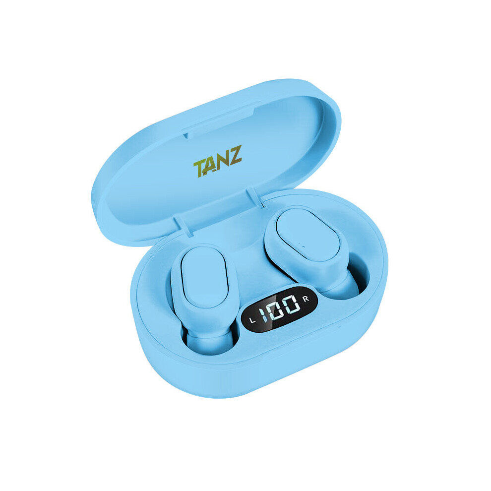 (Blue) Bluetooth Headphones Wireless Earphones Tanz RX Earbuds iPhone Samsung