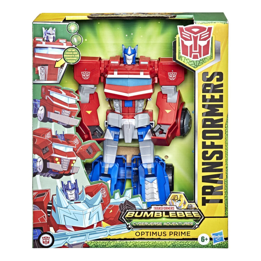 Transformers Cyberverse Roll And Transform Optimus Prime Figure
