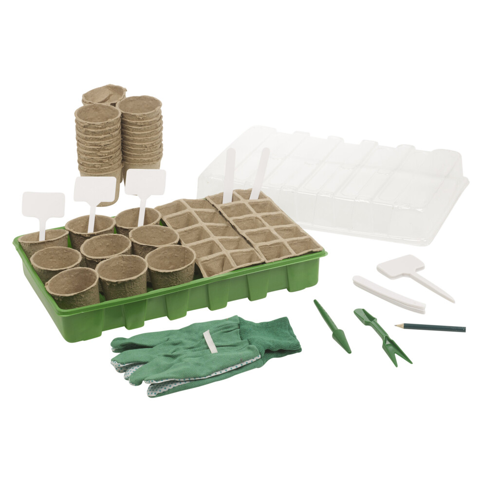 68Pc Beginners DIY Grow Your Own Planting Pots Kit Indoor Outdoor Gardening Gift