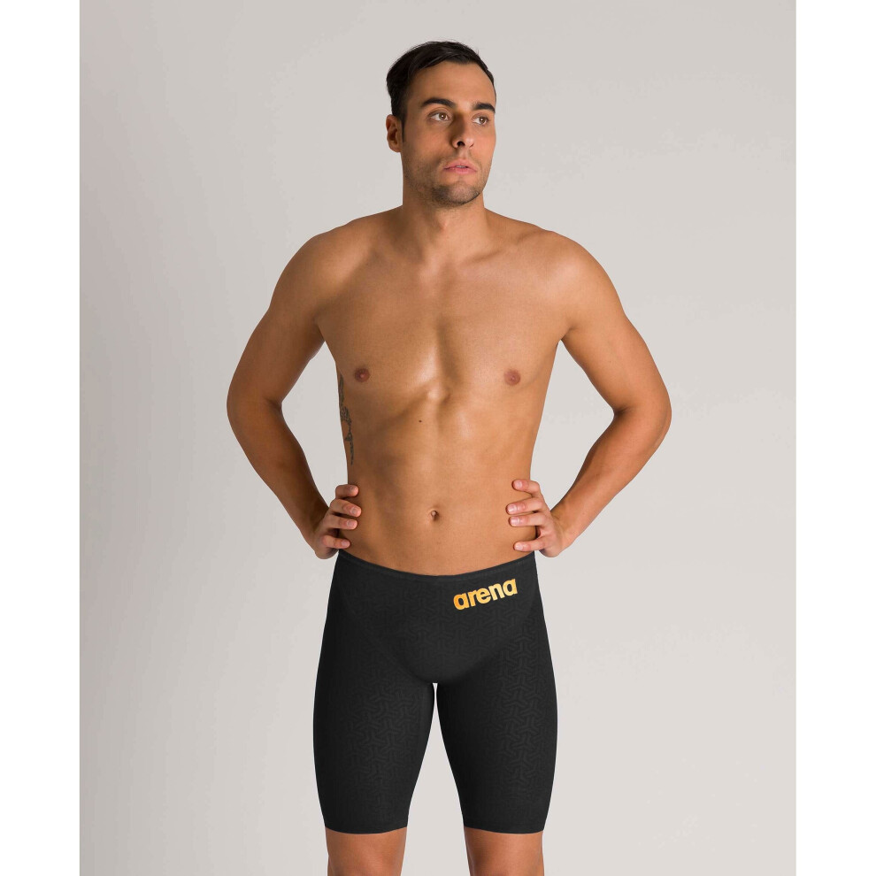 (30) Arena Race Swimming Jammers Powerskin Carbon Glide Swim Shorts - Black / Gold