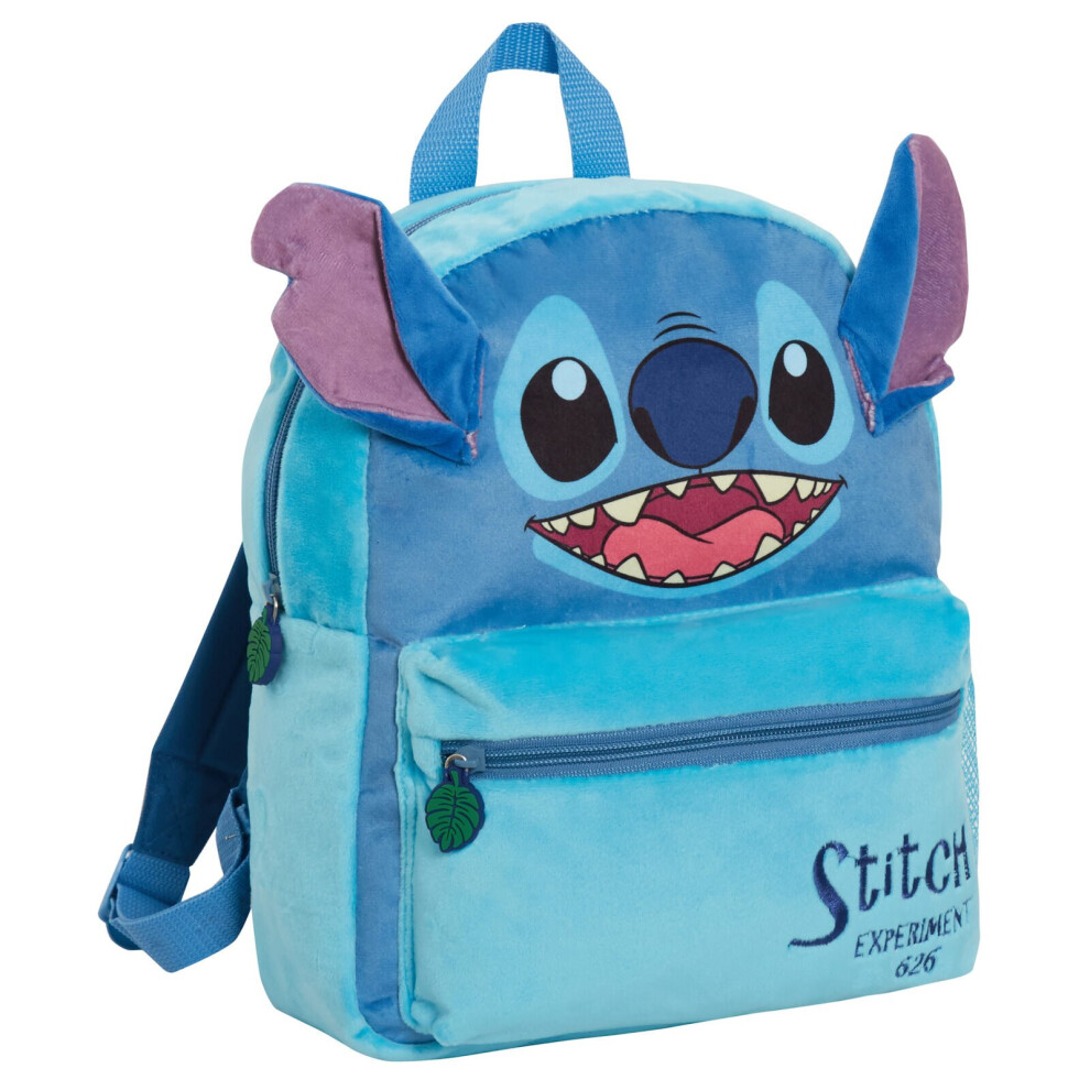 (One Size) Disney Stitch Backpack Kids School Bag Girls Plush Rucksack 3D Lunch Book Bag