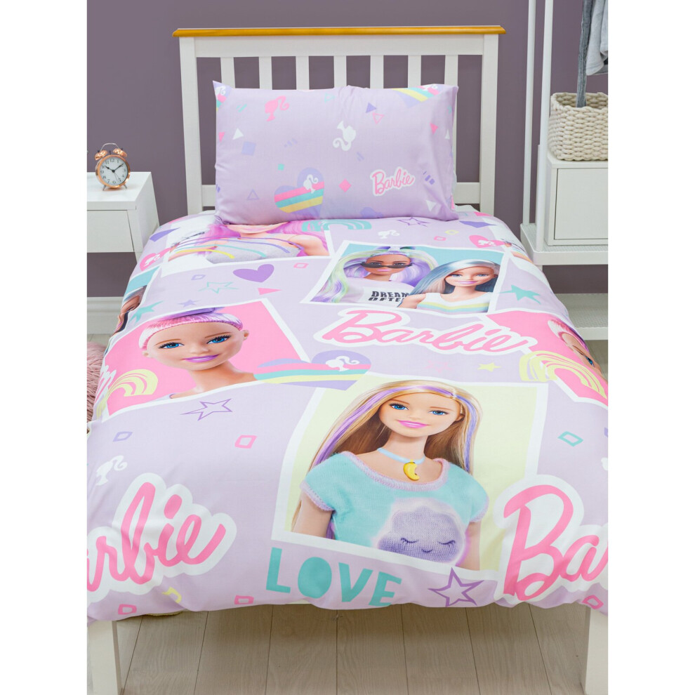 Barbie Lovestruck Single Duvet Cover and Pillowcase Set