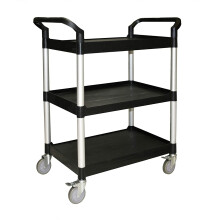 Heavy Duty Black 3 Tier Kitchen Catering Trolley Food Drink Cart 851x410x940mm