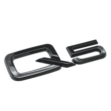 Audi Q5 Gloss Black Lettering Rear Boot Badge Emblem - Replacement OEM Size, ABS Plastic, 3M Adhesive
