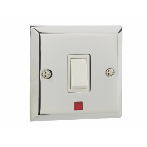(1) British General Chrome Single Light Switch 1 Gang
