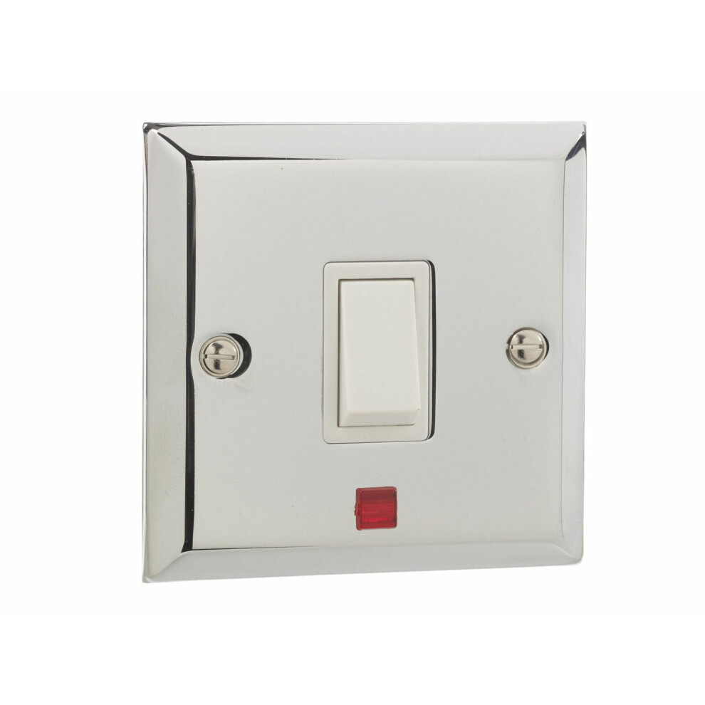 (5) British General Chrome Single Light Switch 1 Gang 5056517544600