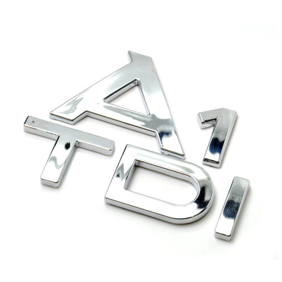 Audi Chrome A1 Tdi Lettering Rear Boot Lid Trunk Badge Emblem For A1 Models Silver 5060953014375