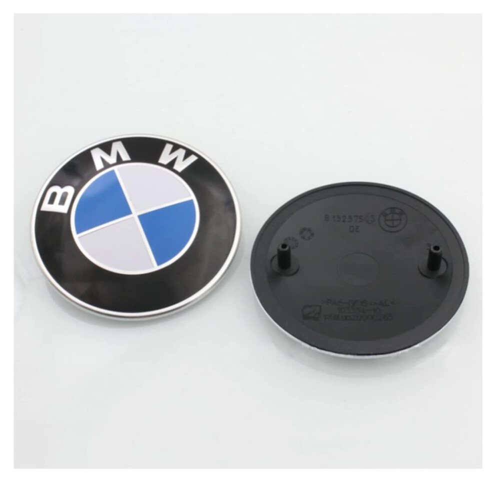 Blue/White BMW Hood Bonnet 82mm Badge Emblem