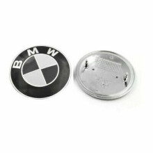 BMW Black/White car Hood Bonnet Badge Emblem 82mm