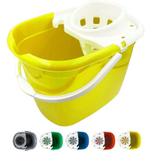 12L Mop Bucket Wringer Floor Mopping Industrial Cleaning Home Yellow