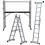 3IN1 Heavy Duty Aluminium Working Ladder Step Platform Scaffold Tower 6