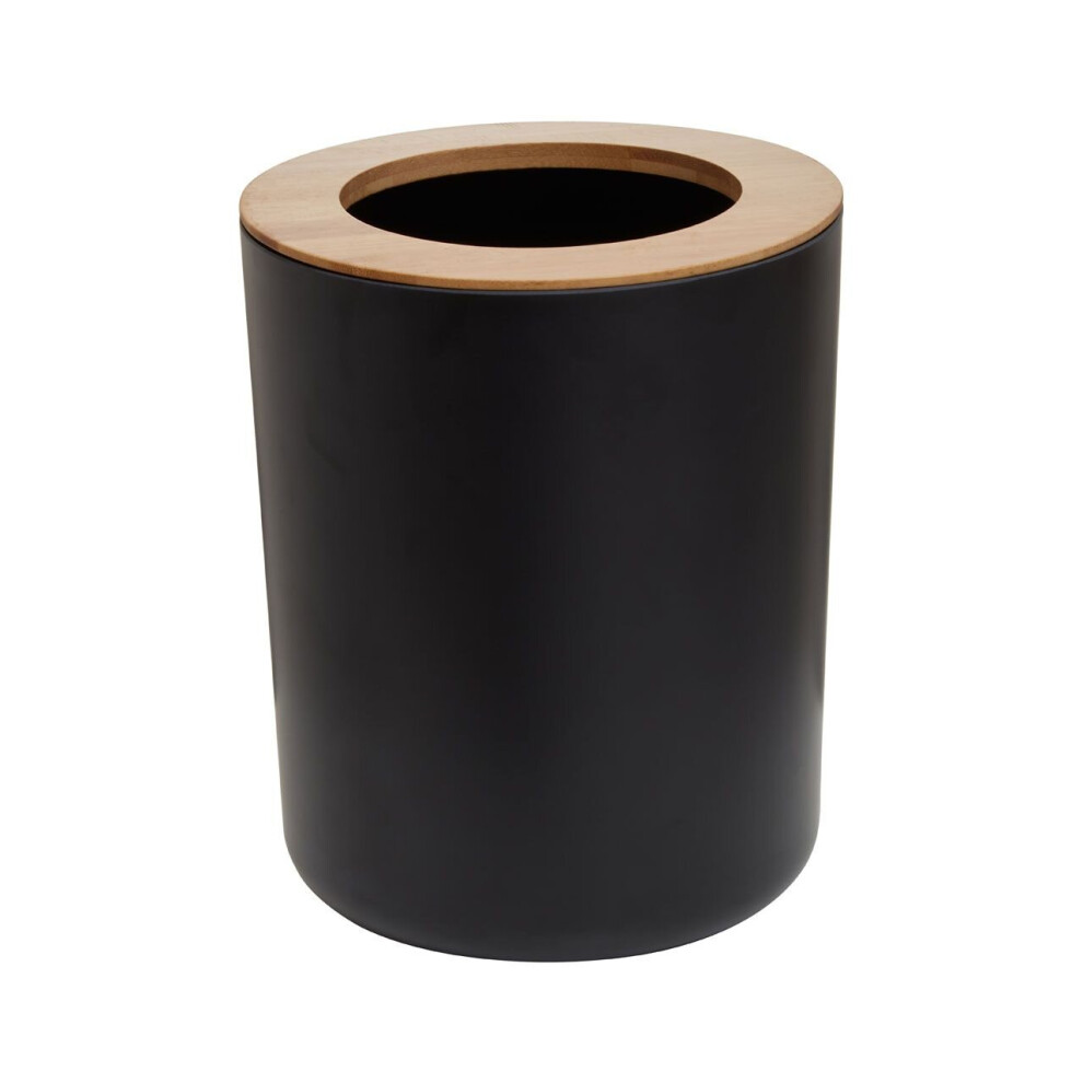 Premier Housewares Canyon Bamboo Fibre Dust Bin Black