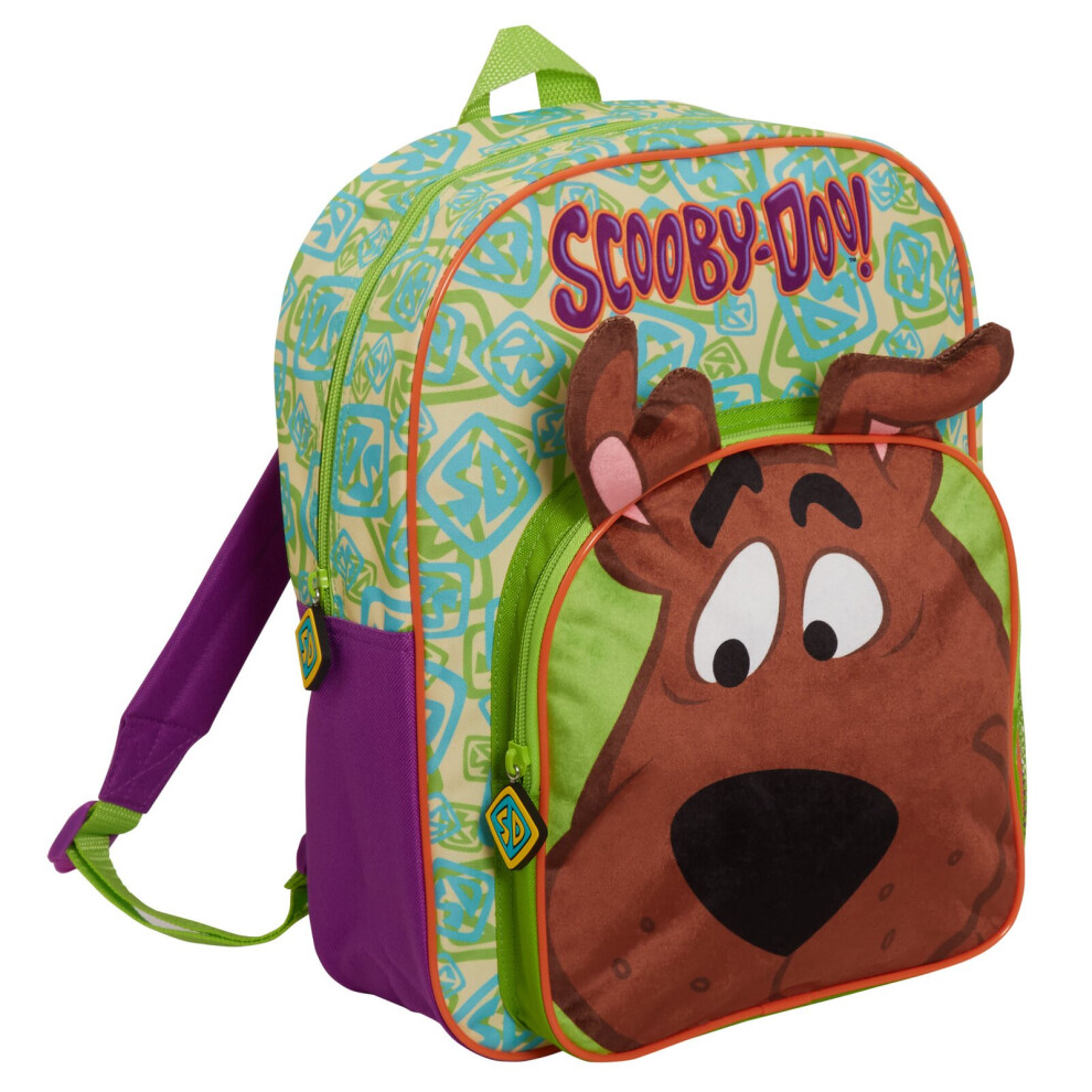 (One Size) Scooby Doo Backpack For Kids Large School Bag 3D Plush Travel Sports Rucksack