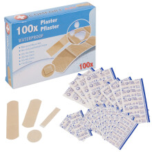 100 Waterproof Washproof Durable Plasters Assorted Pack