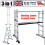 3IN1 Heavy Duty Aluminium Working Ladder Step Platform Scaffold Tower 1