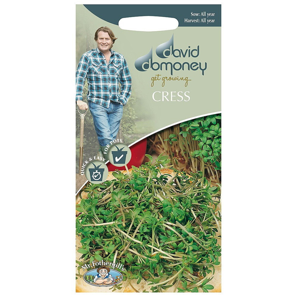 Mr Fothergill's Mr.fothergill's David Domoney Vegetable Cress Fine Curled Seeds Packet
