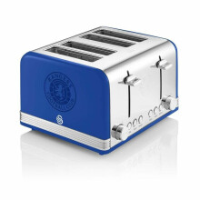 Swan Rangers 4 Slice Retro Toaster 1600W in Blue Defrost/Reheat/Cancel ST19020RANN