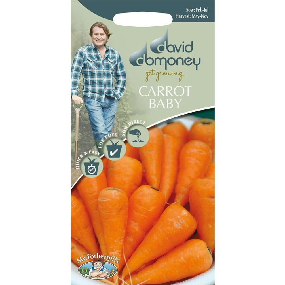 Mr Fothergill's Mr.fothergill's David Domoney Carrot (Baby Chantenay) Seed Packet