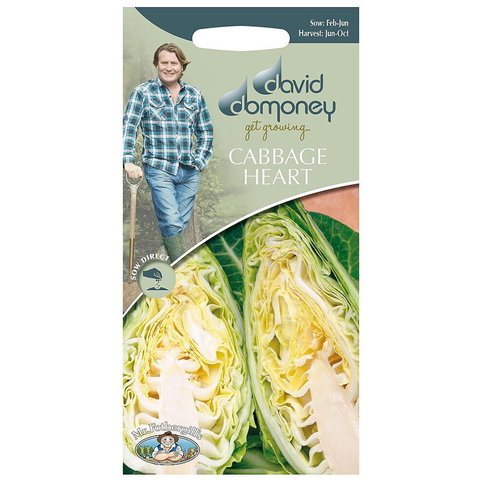 Mr.Fothergill's David Domoney Cabbage Heart (Dutchman F1) Seeds Packet