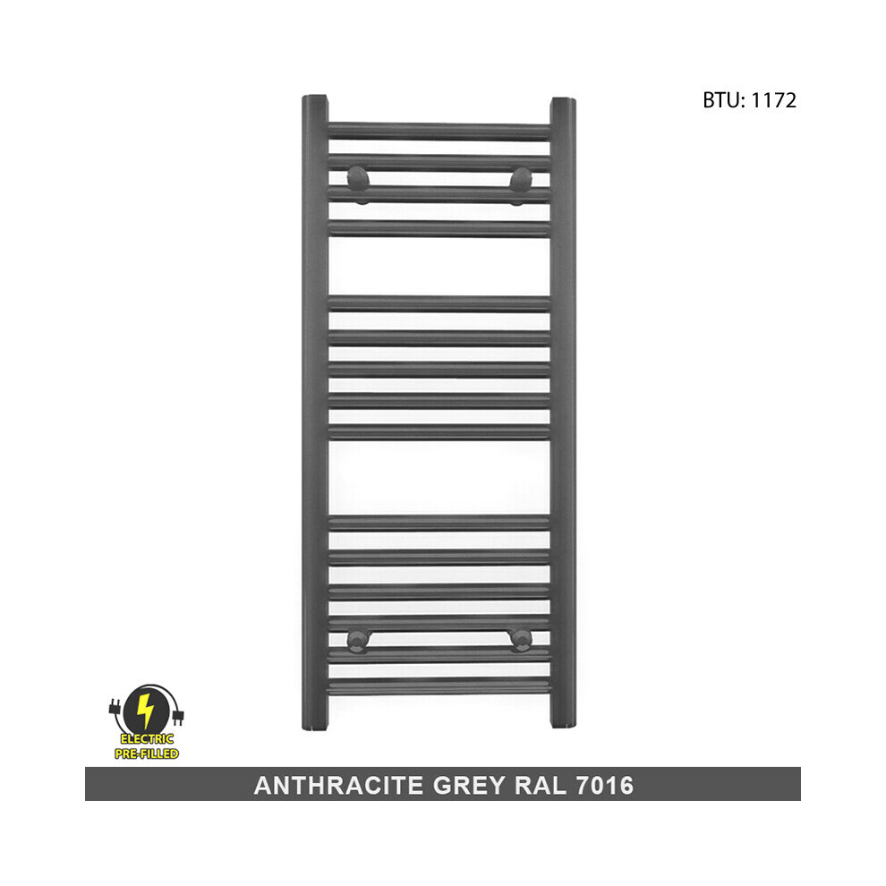 (400 X 800Mm (H)) Anthracite Electric Bathroom Towel Rail Radiator 9028009413431