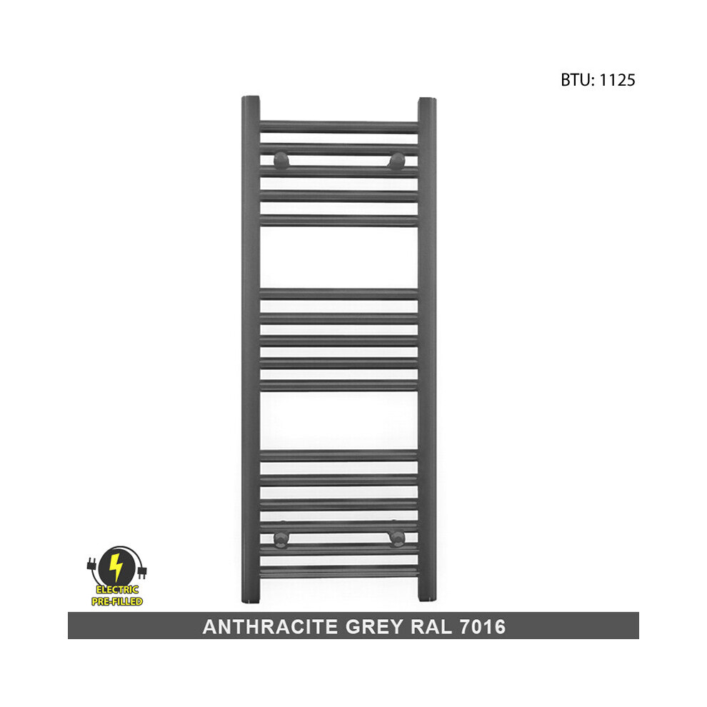 (300 X 900Mm (H)) Anthracite Electric Bathroom Towel Rail Radiator 9028009413349