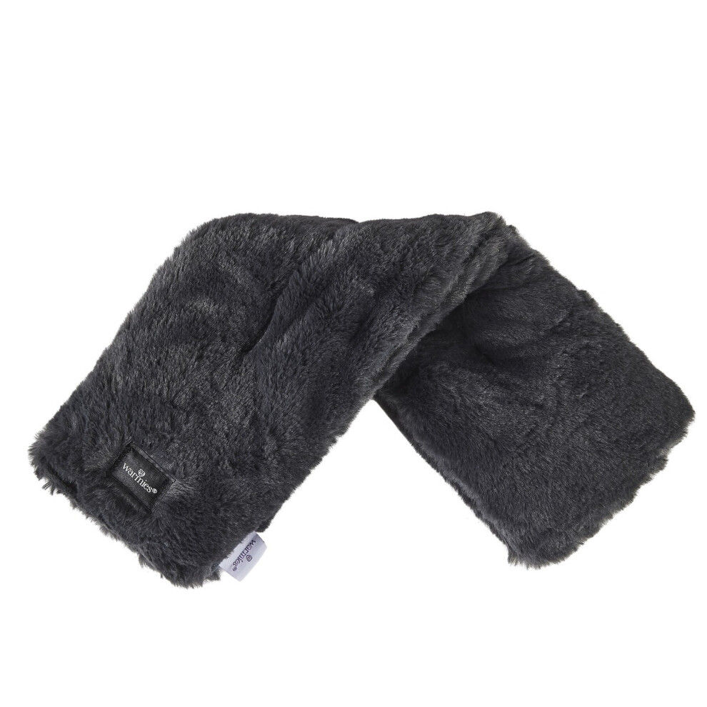 Warmies Lavender Scent Faux Fur Microwaveable Soothing Neck Wrap - Charcoal