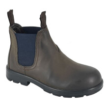 Roamers Waxy Twin Gusset Junior Boys Ankle Leather Boot Brown